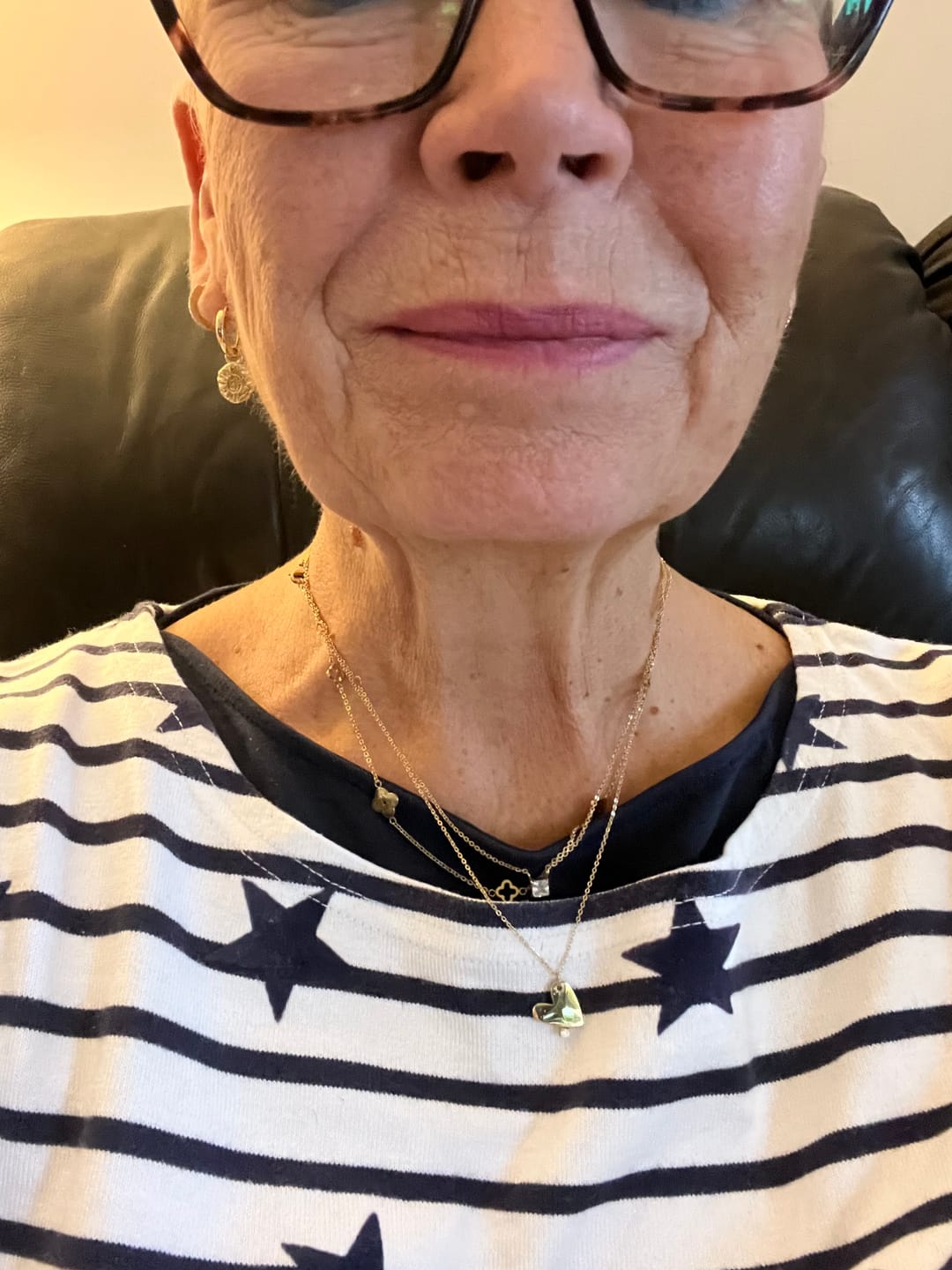 Customer photo review of Heart With Stones Necklace