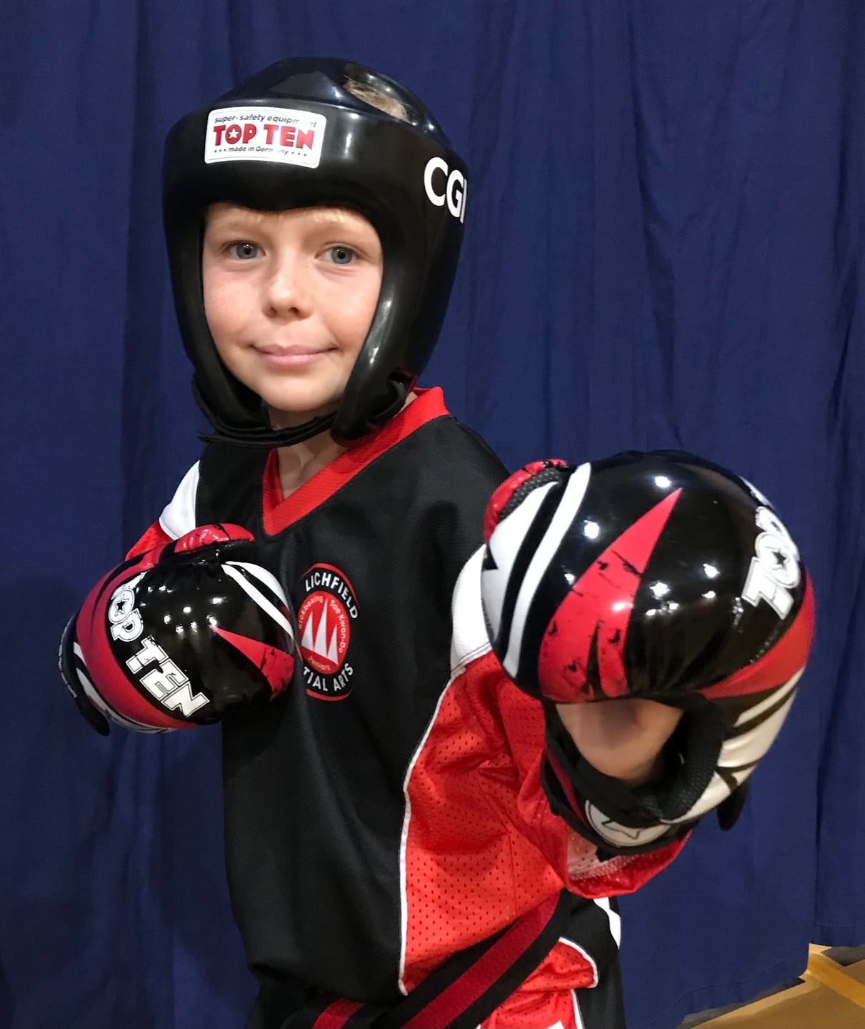Customer photo review of Top Ten Head Guard “Competition Fight”