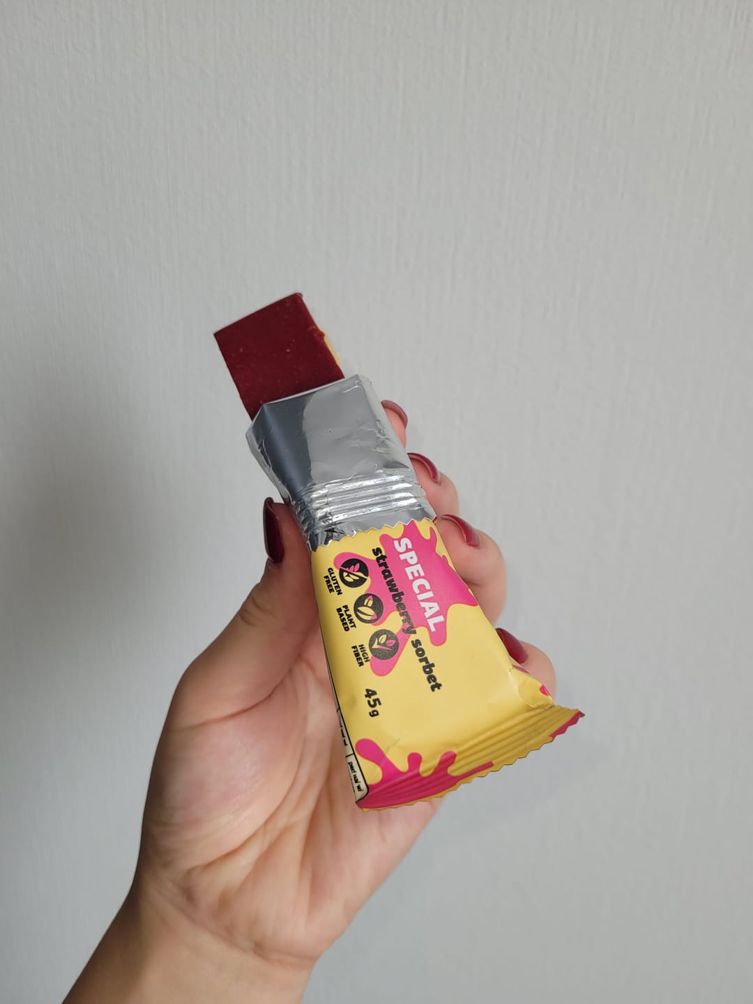 Customer photo review of Strawberry Sorbet