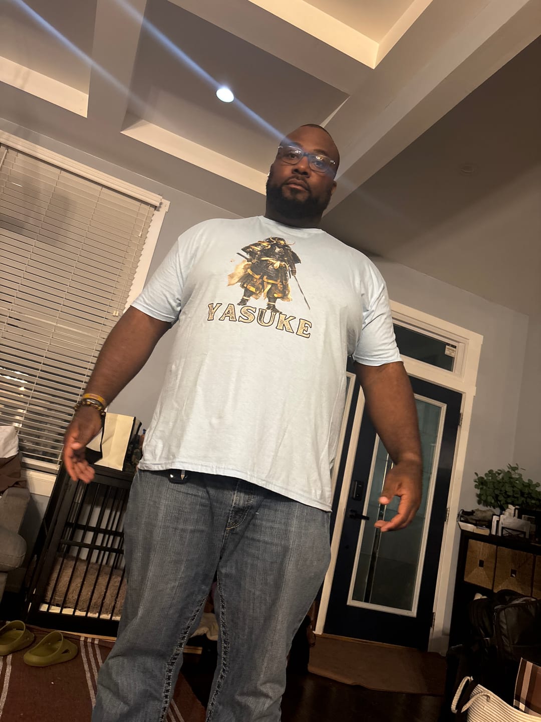 Customer photo review of Yasuke African Samurai Softstyle Tee