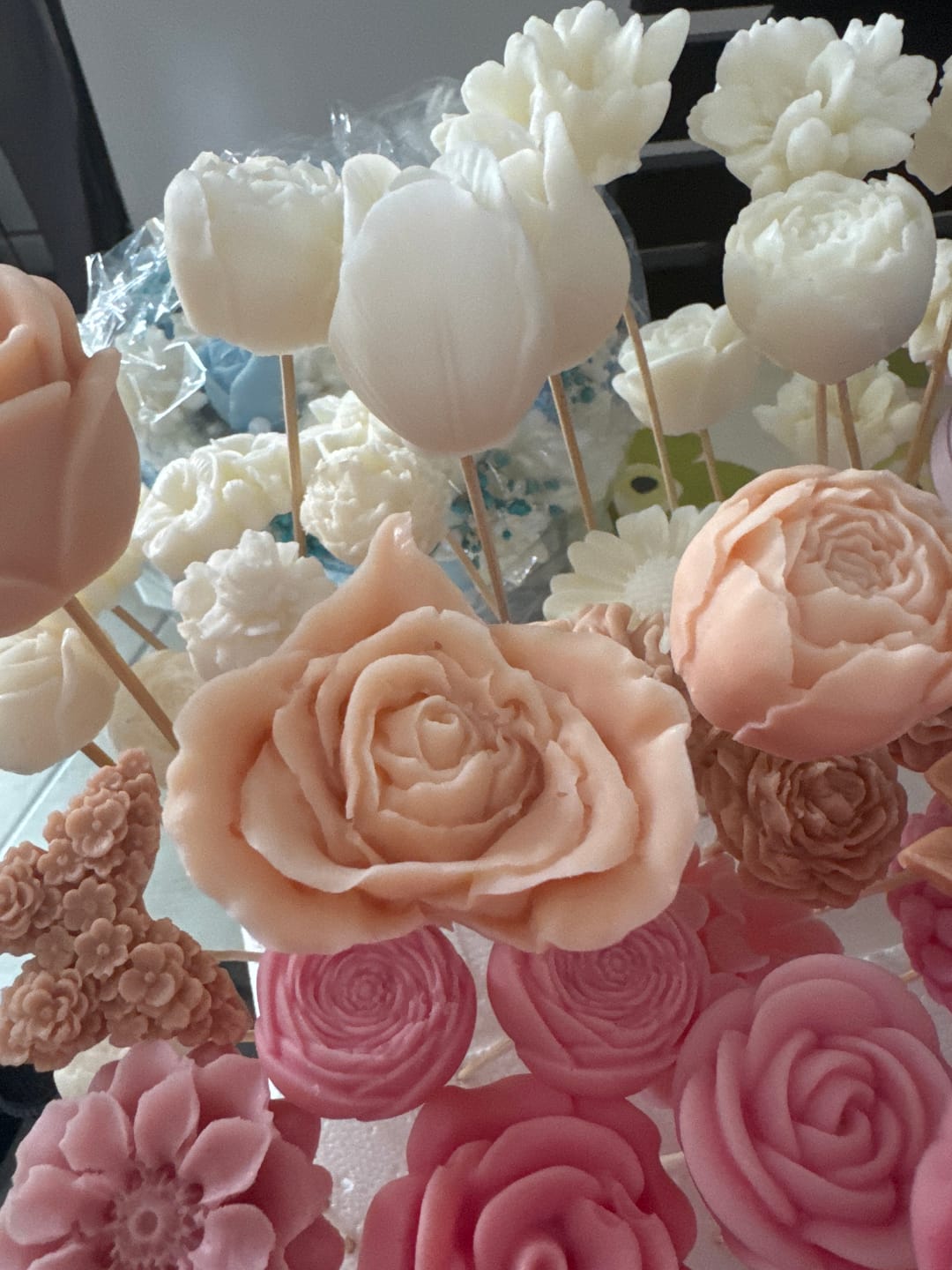 Customer photo review of Colorante líquido para velas CORAL