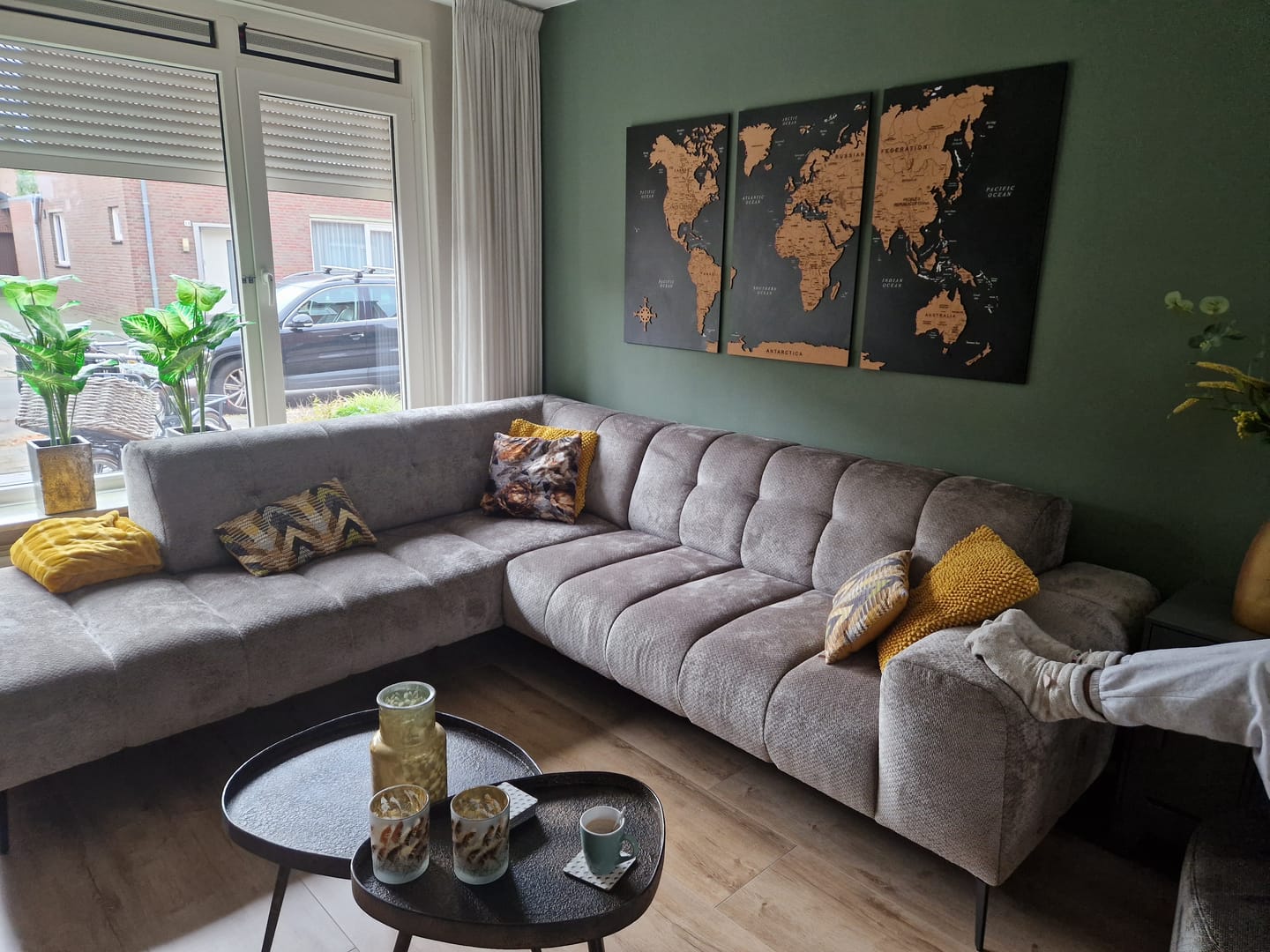 Customer photo review of World Map Triptych