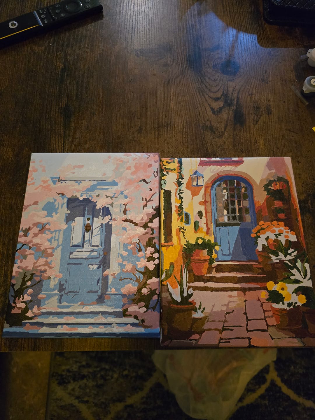 Customer photo review of 6 Mini Paintings - Colorful Doors Set