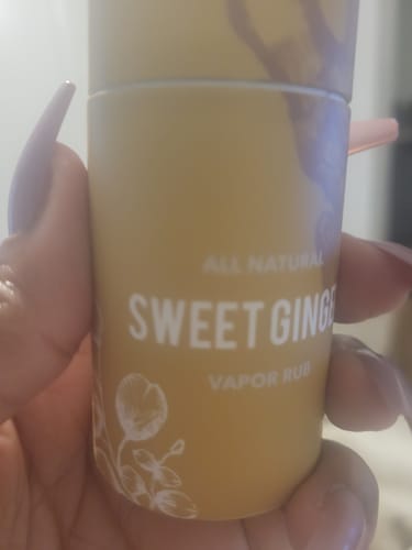 Customer photo review of Sweet Ginger Vapor Rub