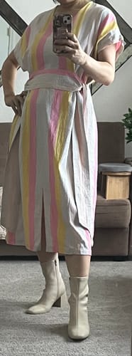 Customer photo review of RUBY KAFTAN | CANDY STRIPE