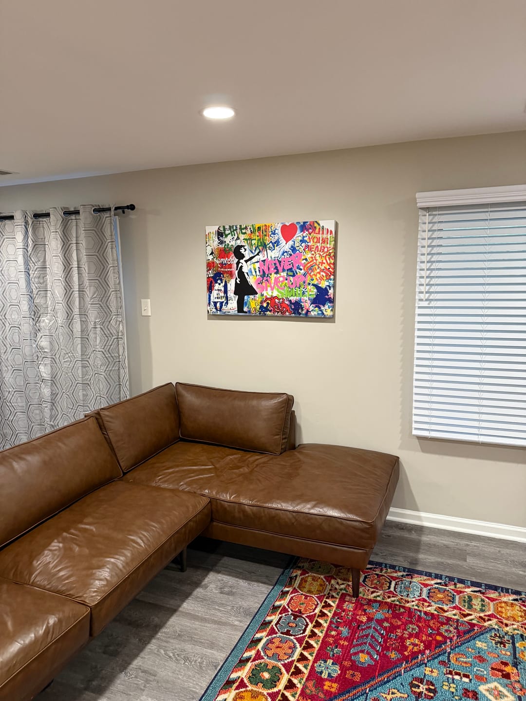 Customer photo review of Balloon Girl Urban Graffiti Canvas Print - Modern Banksy Pop Wall Art Brainwash Street