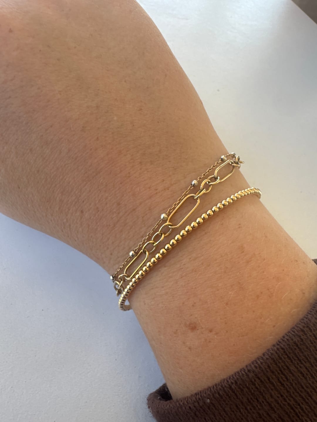 Customer photo review of Kindness Mom + Mini Bracelets Set (2MM Beads)