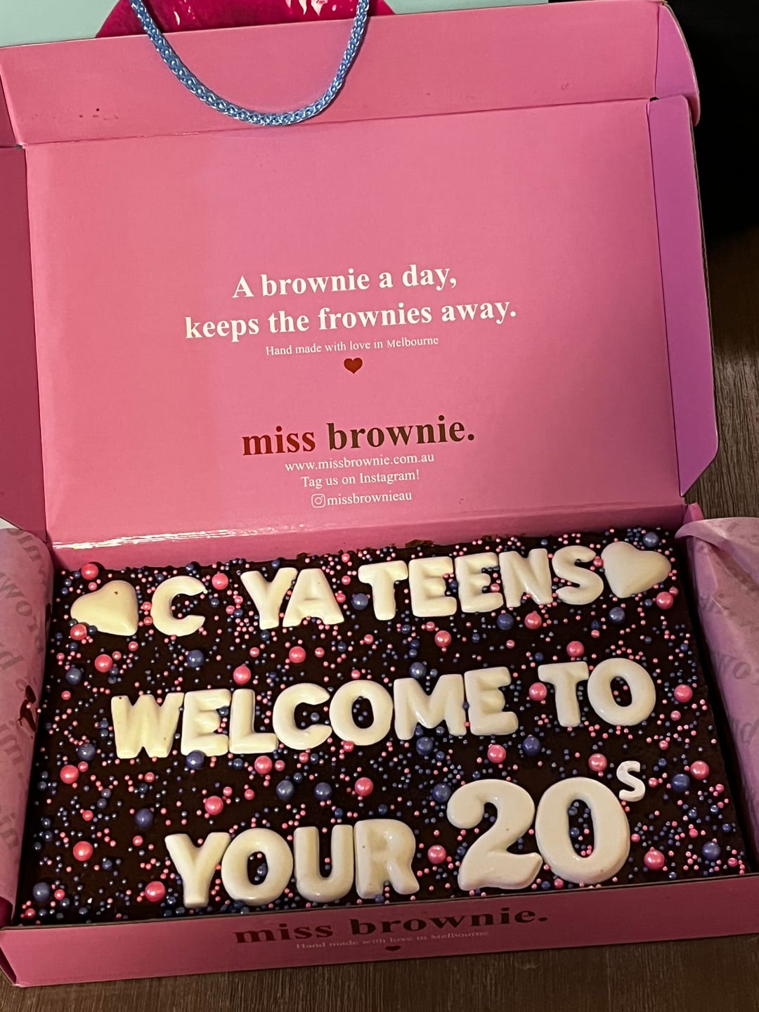 Customer photo review of Custom Birthday Brownie