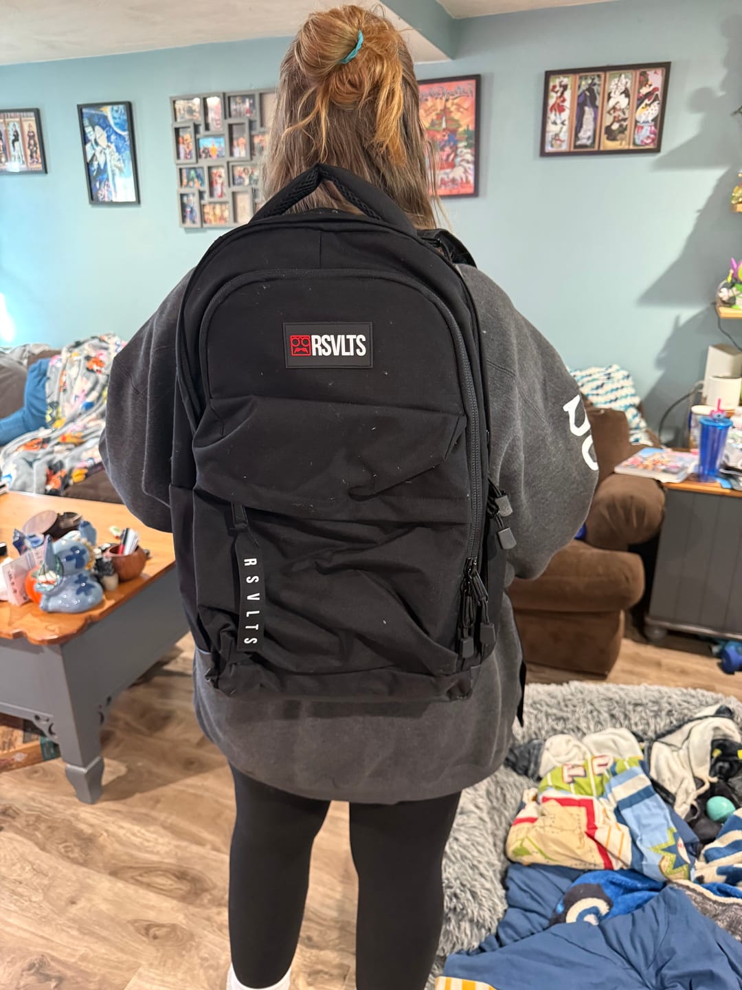 Customer photo review of RSVLTS Black Backpack V1