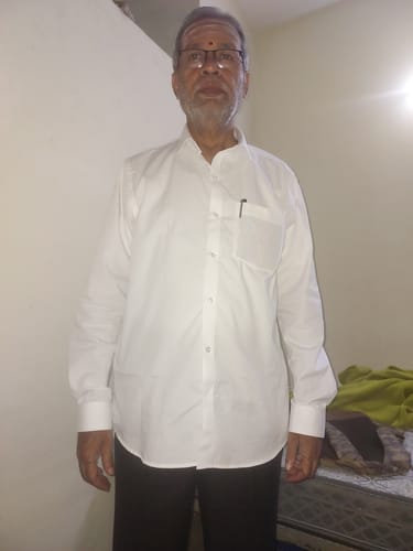 Customer photo review of Double Delight White Shirts - 2 Pcs Combo Pack