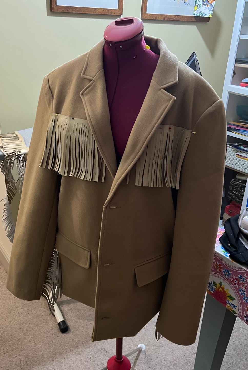 Customer photo review of Plain Upholstery Faux Leather Fabric