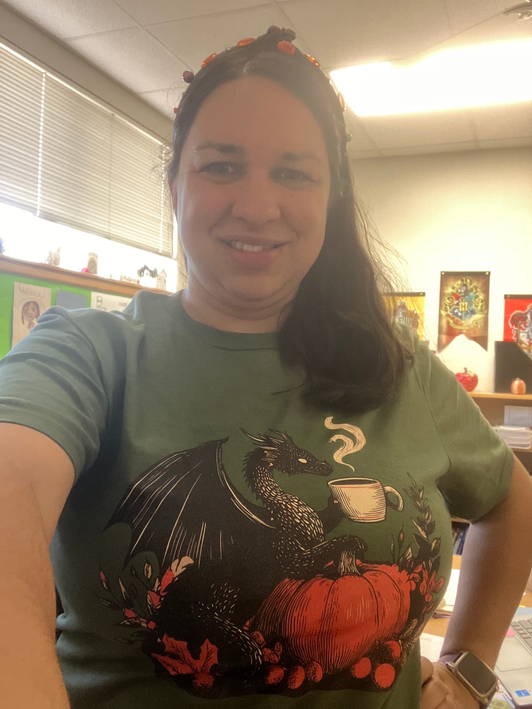 Customer photo review of Pumpkin Spice Dragon Softstyle Tee