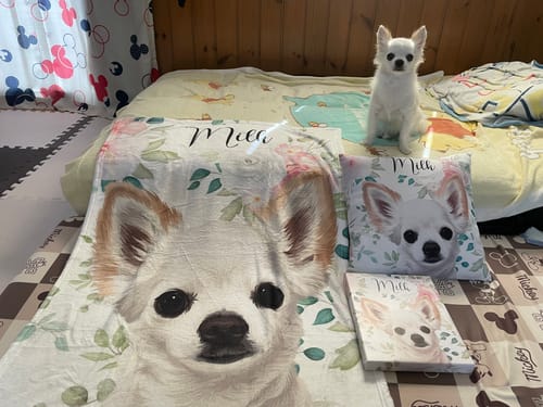 Customer photo review of Petcanva©オーダーメイド ペット似顔絵