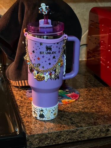 Customer photo review of Halloween Deluxe Tumbler Charm Necklace