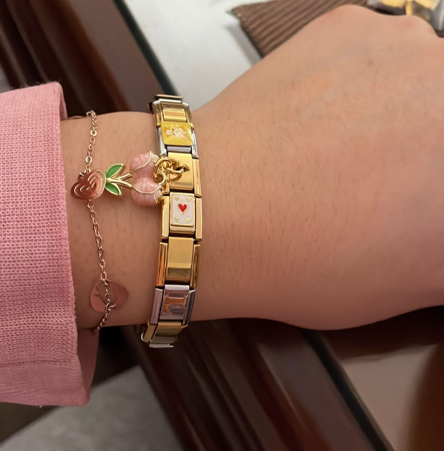 Customer photo review of Charm Tulipanes rosas