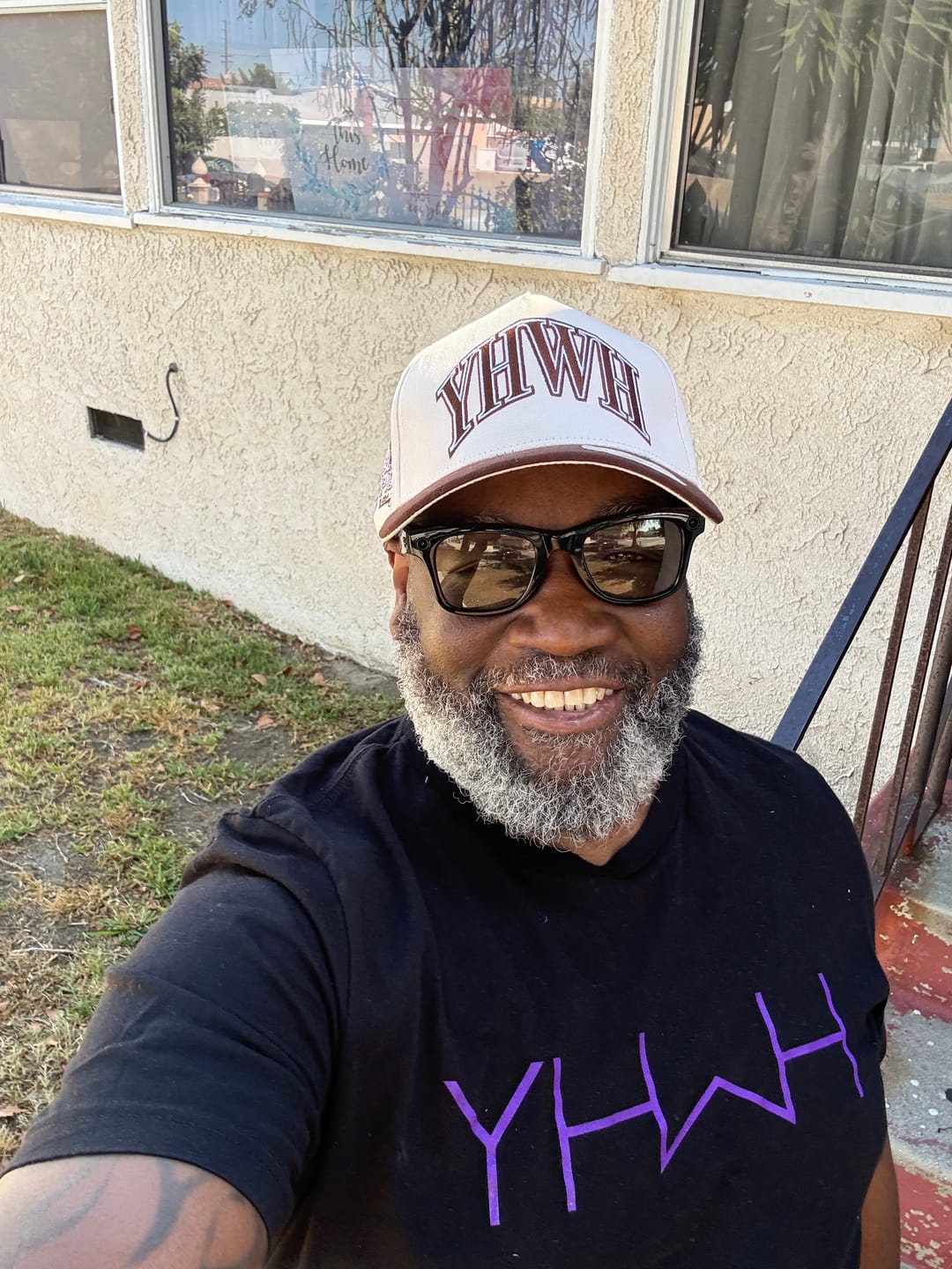 Customer photo review of ‘YHWH’ Structured SnapBack - Cream/Brown