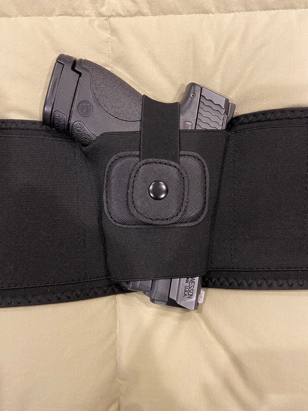 Customer photo review of BravoBelt Laser Fit Edition - Belly Band Holster for Concealed Carry | Compatible with Red Dot, Lasers & Tactical TLR Light Systems -Unisex (Black)