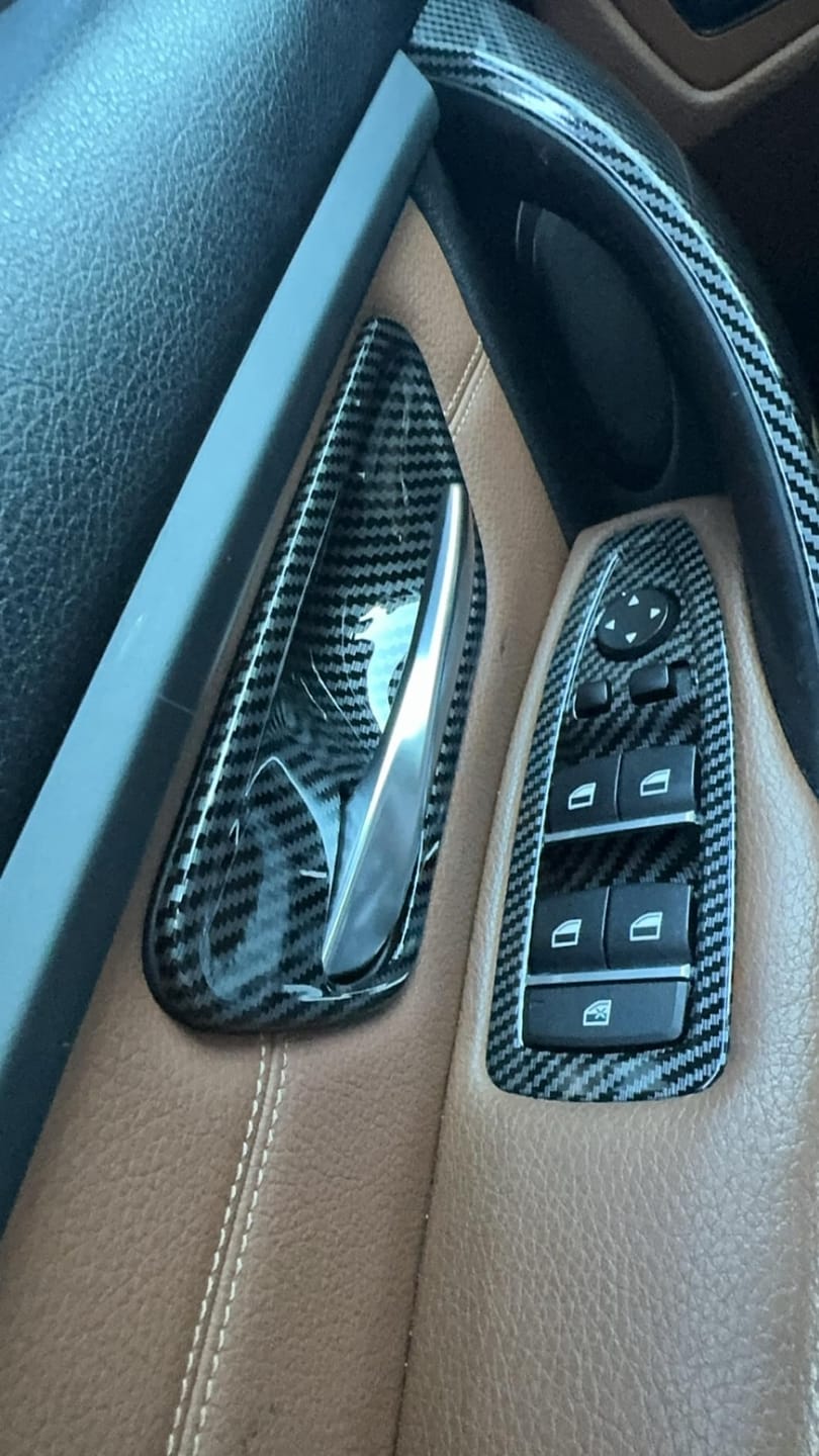 Customer photo review of Carbon Fiber Pattern Window Lift Switch Cover – Interior Door Control Panel Trim for BMW 3/4 Series F30/F31/F34/F36 (4PCS) | SPCRSO