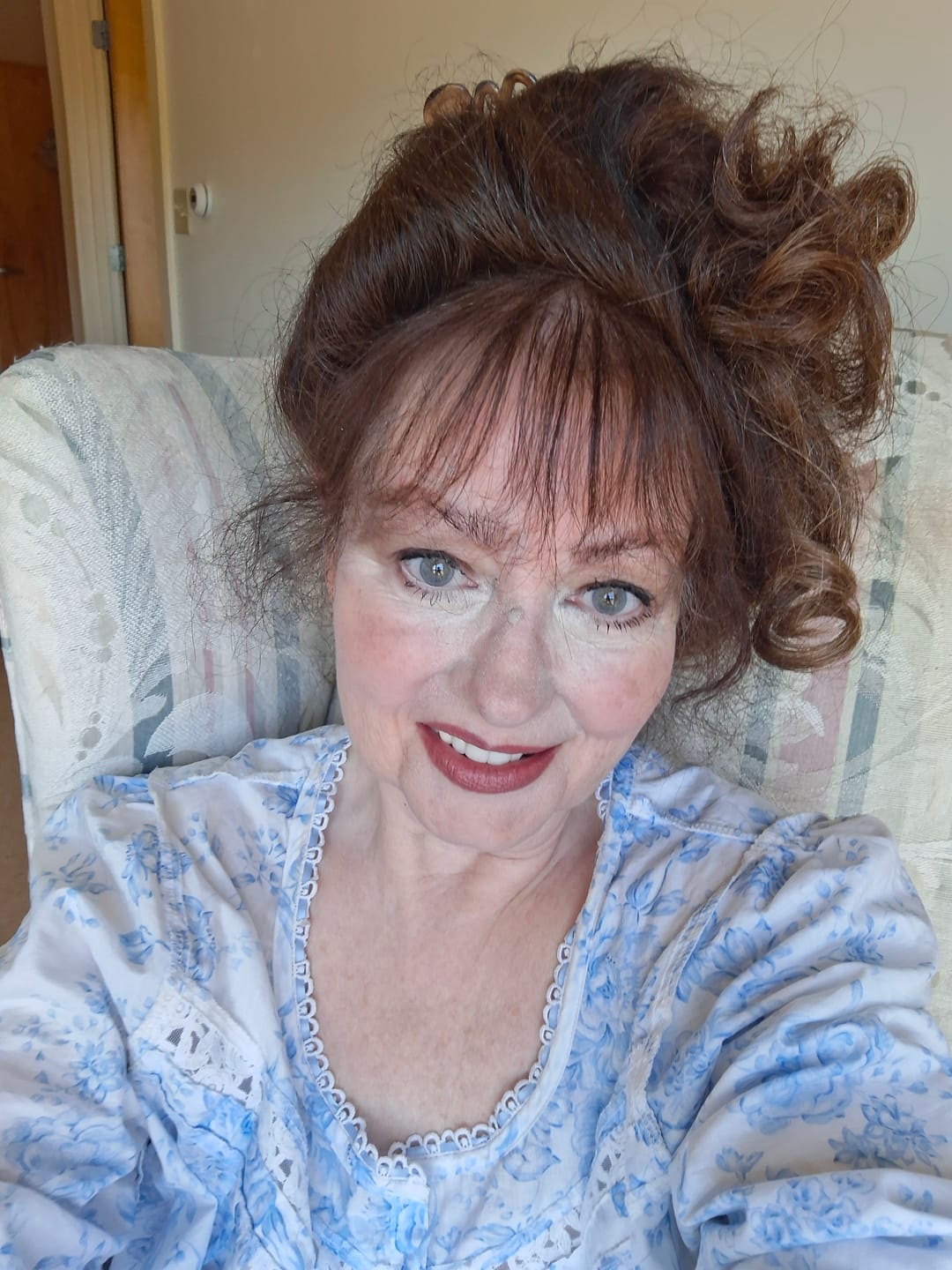 Customer photo review of Chateau Bloom Long Sleeve Cotton Lawn Ballet Nightgown