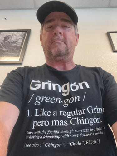 Customer photo review of El Gringon OG Old School T-Shirt