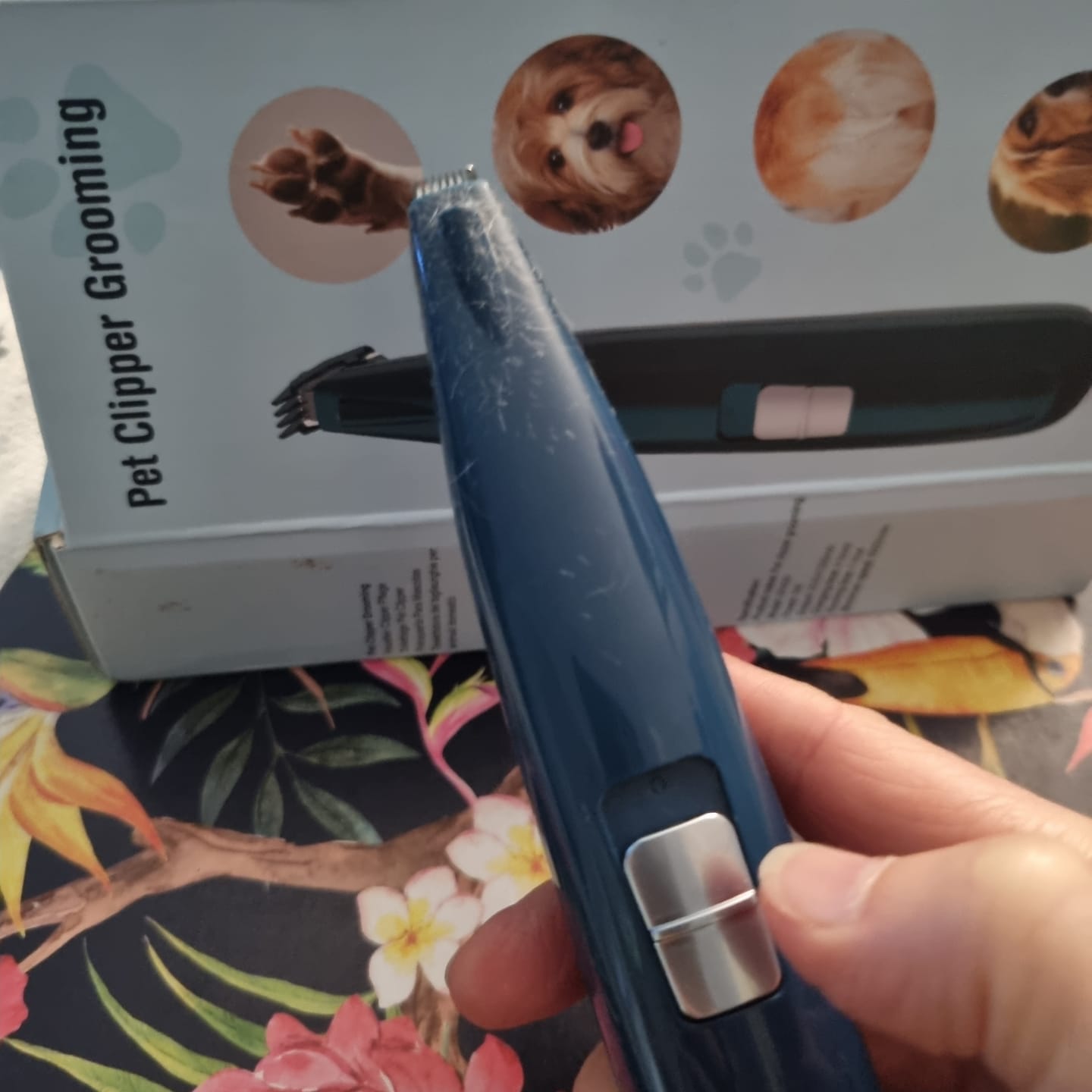 Customer photo review of Silent Pet Paw Hair Trimmer
