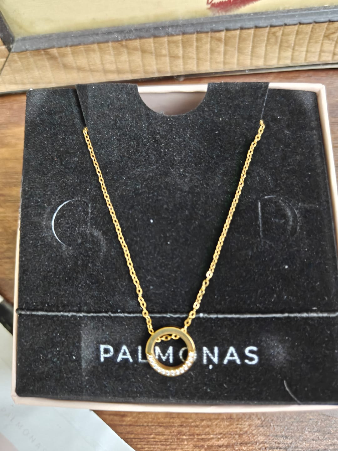 Customer photo review of Gold Halo Necklace