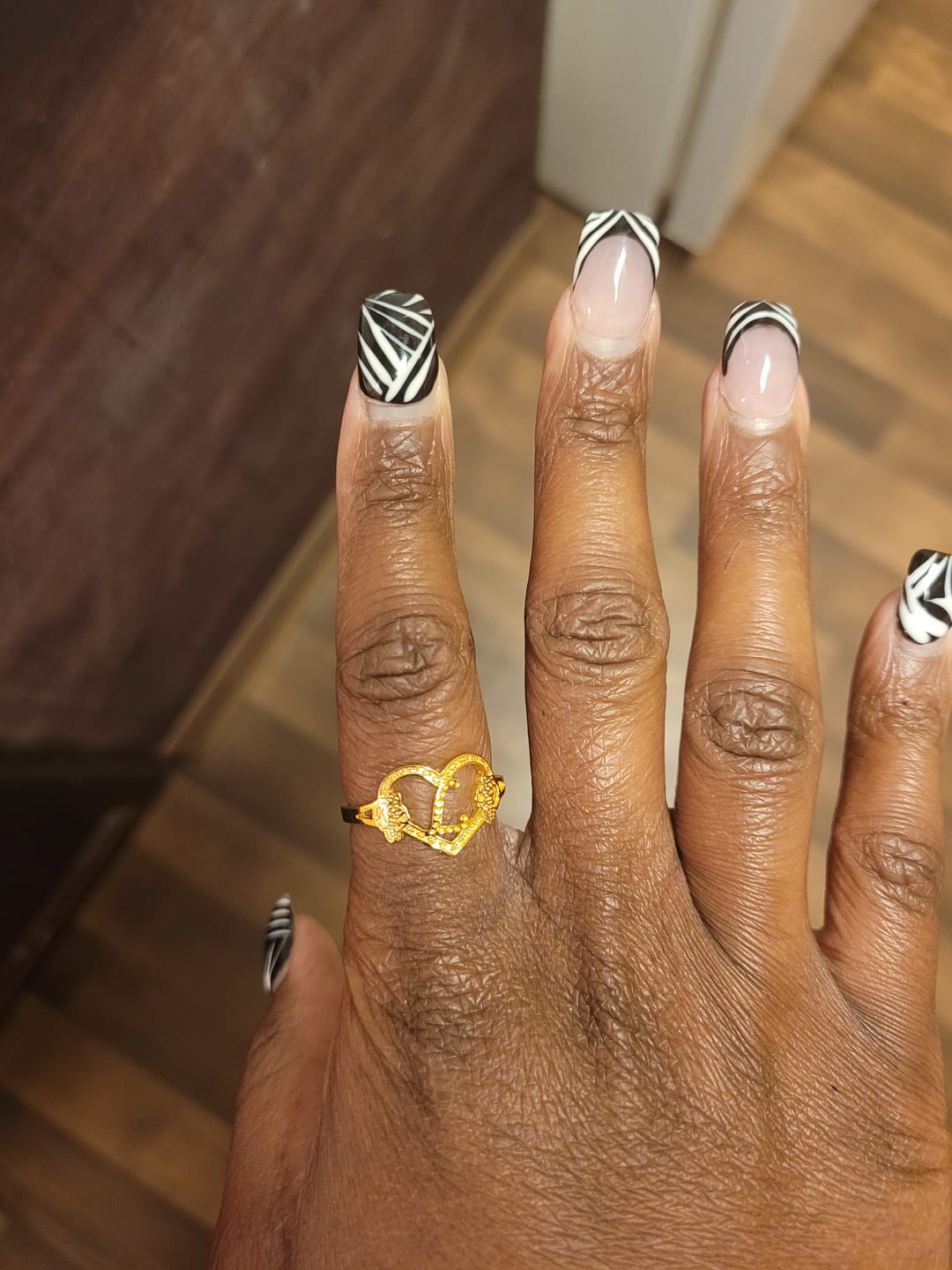 Customer photo review of Heart Initial Ring