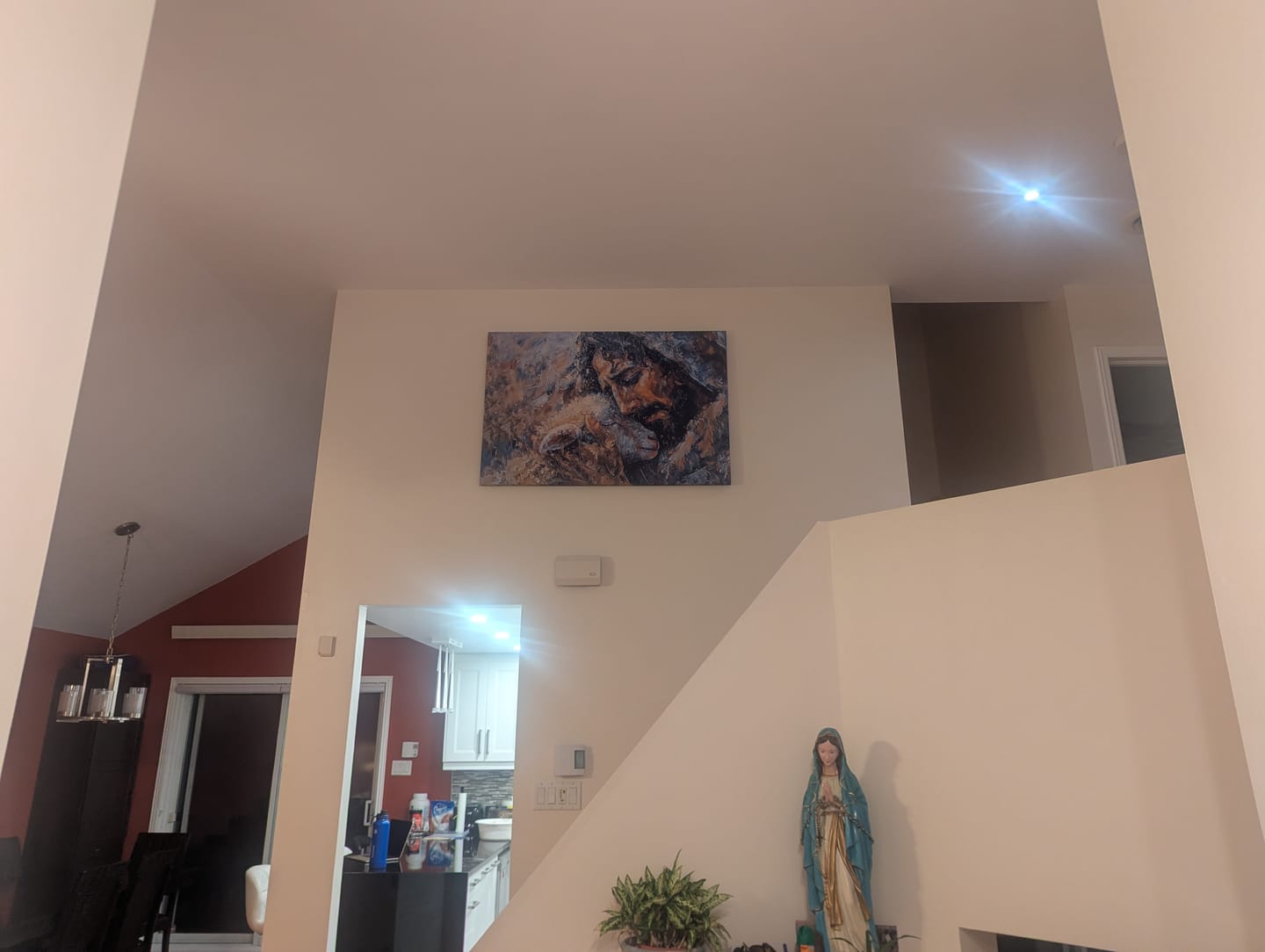 Customer photo review of Abstract Painting of Jesus and Lost Lamb Wall Art Canvas