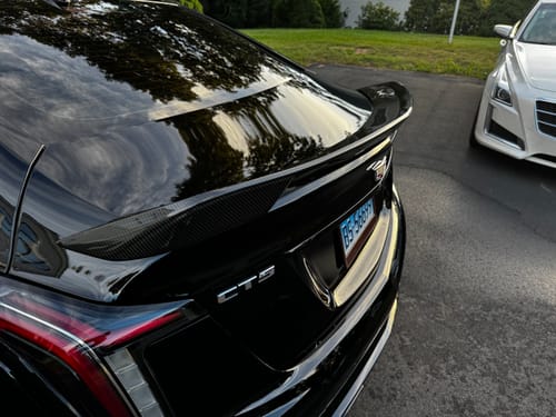 Customer photo review of 2022-2025 Cadillac CT5-V Blackwing Type-ST Gloss Carbon Fiber Rear Spoiler