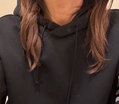 Customer photo review of Face Framing Layers / Clip In Extensions / Human Hair / 14 inches / 15 grams