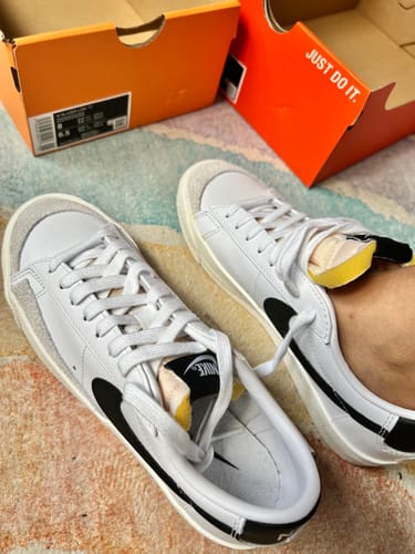 Customer photo review of Nike Blazer Low 77 White Black (Women's)