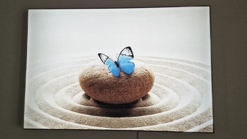 Customer photo review of Canvalight® Leuchtbild | Zen Stein mit Schmetterling | Querformat
