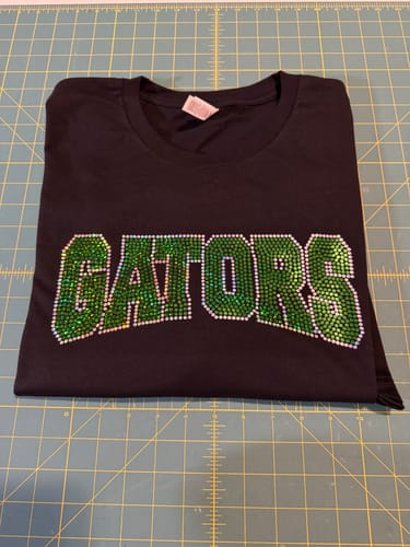 Customer photo review of Custom WORD with Outline CURVED SPANGLE ( TWO TRANSFERS )