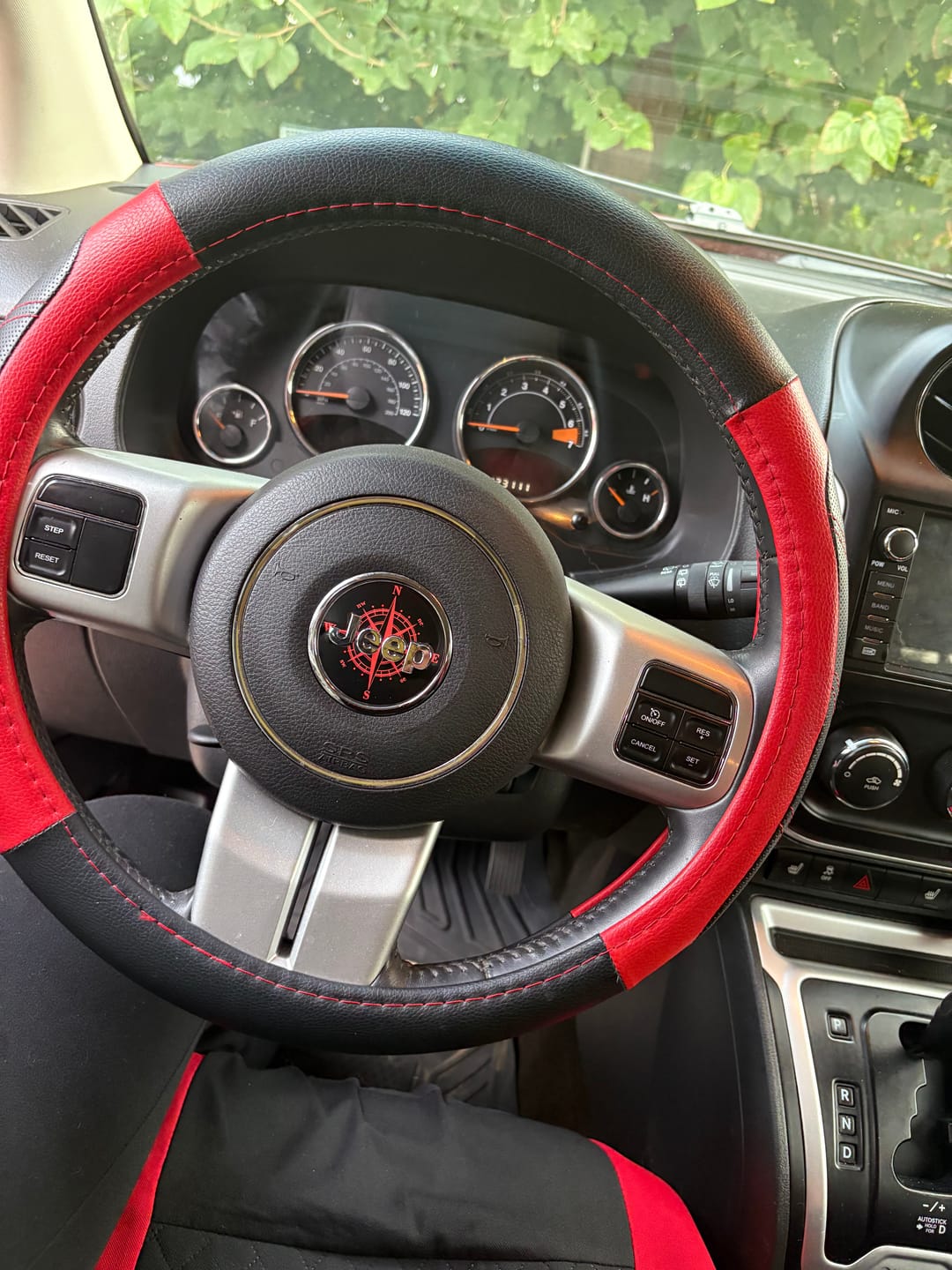 Customer photo review of Compass Steering Wheel Decal for Jeep