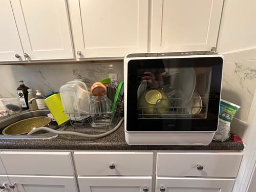 Customer photo review of R01 Compact Countertop Dishwasher