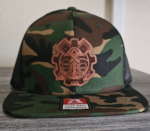 Customer photo review of Custom Wool Blend Flatbill Trucker Hat - Richardson 511