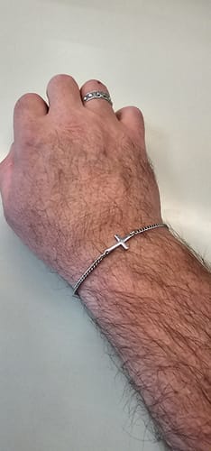 Customer photo review of CROSS BRACELET | Silver