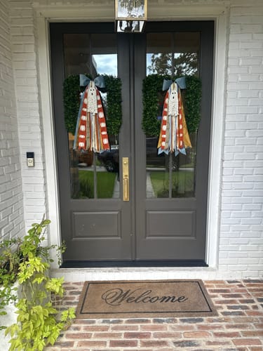 Customer photo review of Gilded Pumpkin Wreath Ribbon