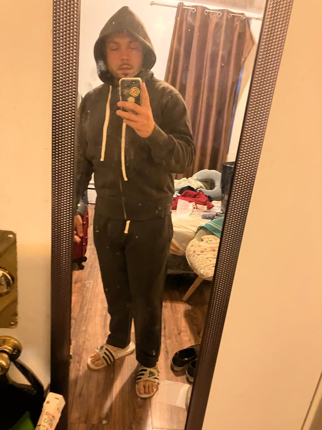 Customer photo review of 17.5 oz Terry Cloth Full-Zip Hoodie - Black