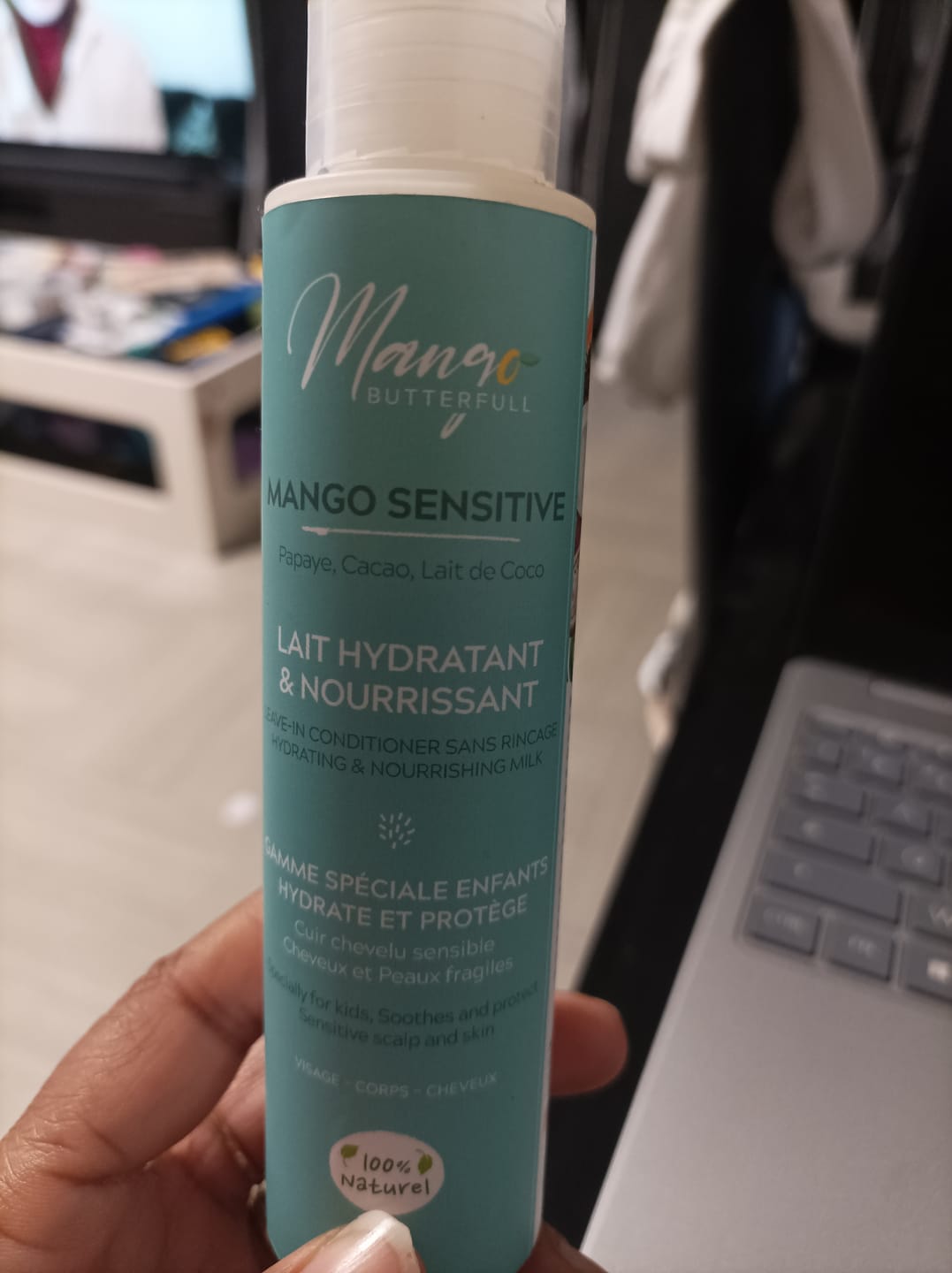 Customer photo review of Lait hydratant et nourrissant - SENSITIVE