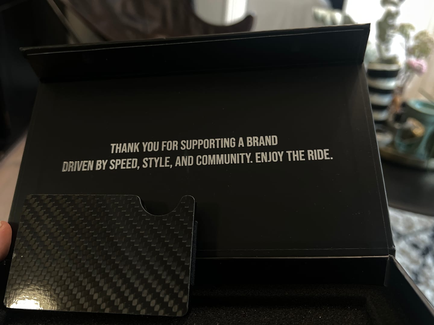 Customer photo review of Carbon Fiber Card Wallet