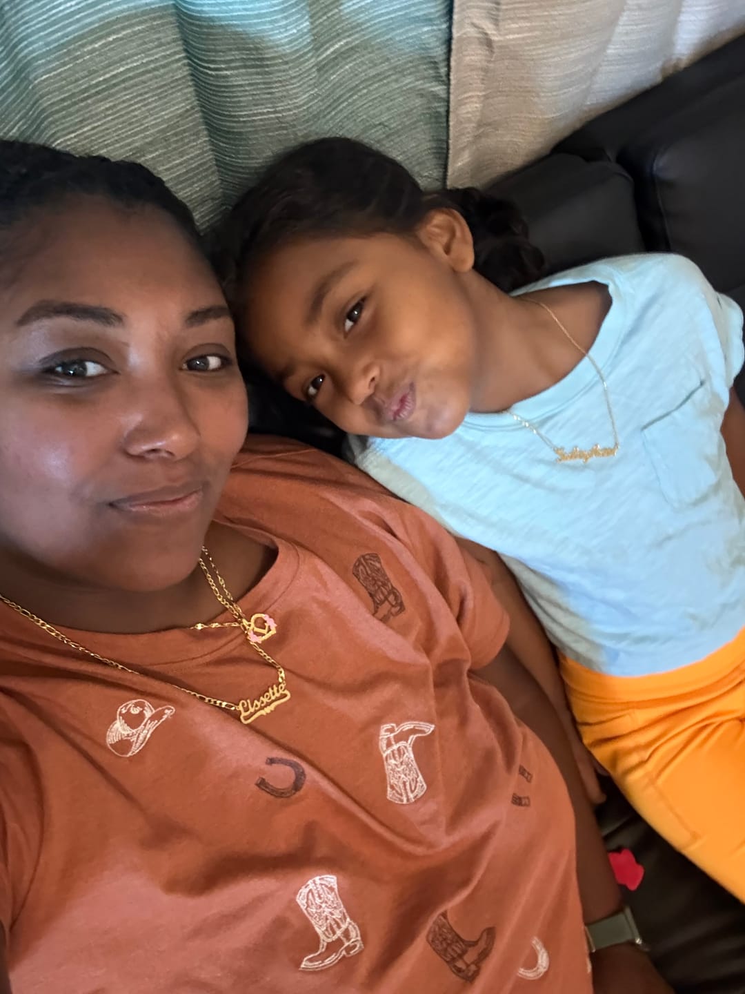 Customer photo review of Kids Butterfly Name Necklace