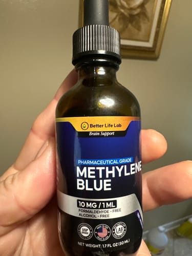 Customer photo review of Pharma-Grade Methylene Blue Tincture Supplements – Enhance Focus, Memory & Cognitive Energy