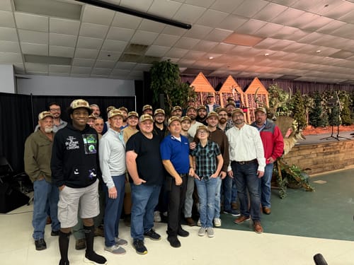 Customer photo review of Trucker Harvest Duck Camo/Light Tan Mesh