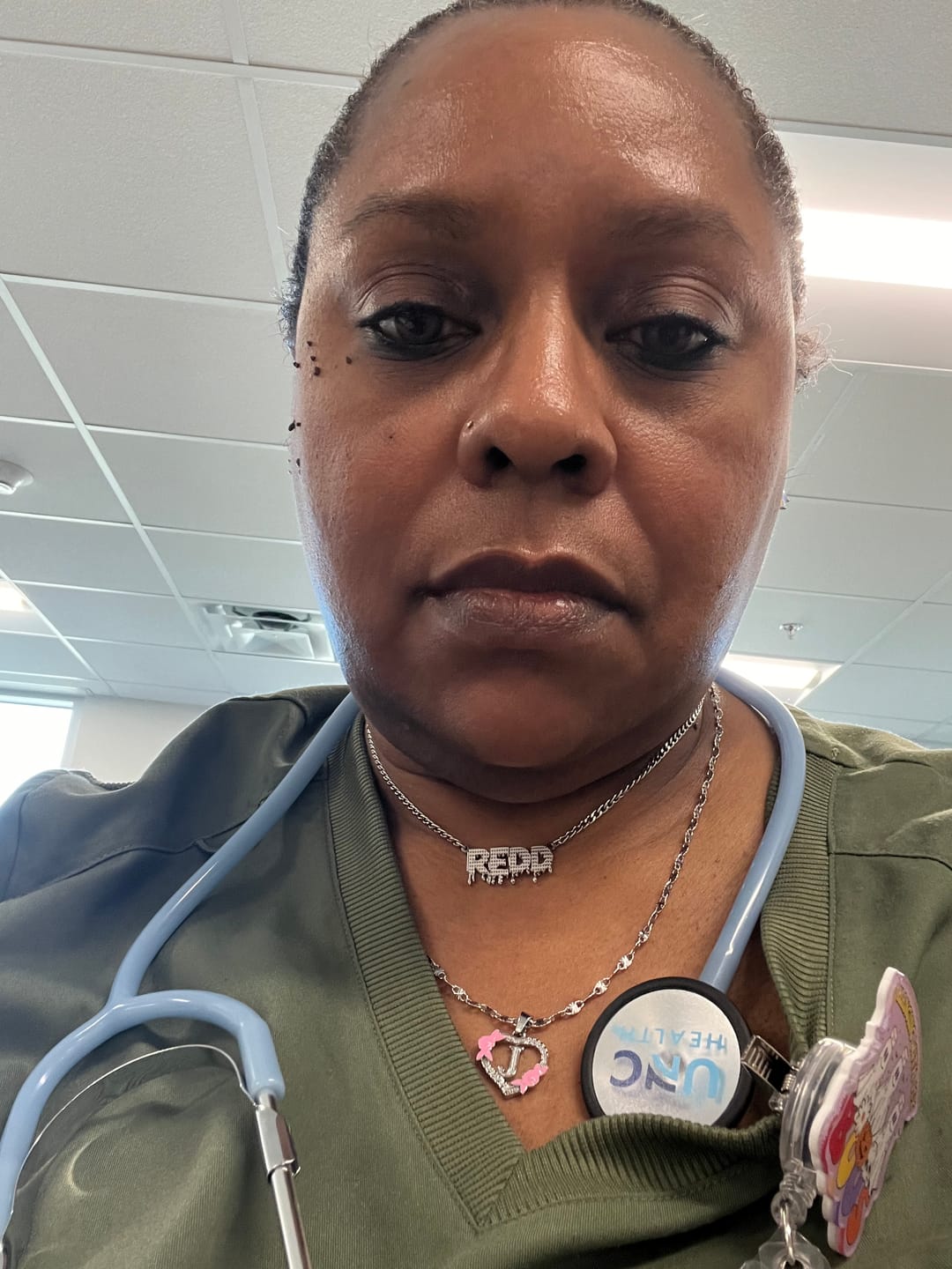 Customer photo review of Drippy Name Necklace w/ Cuban Chain