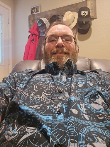 Customer photo review of "Hades Gonna Hate" from Disney's Hercules – KUNUFLEX Short Sleeve Shirt