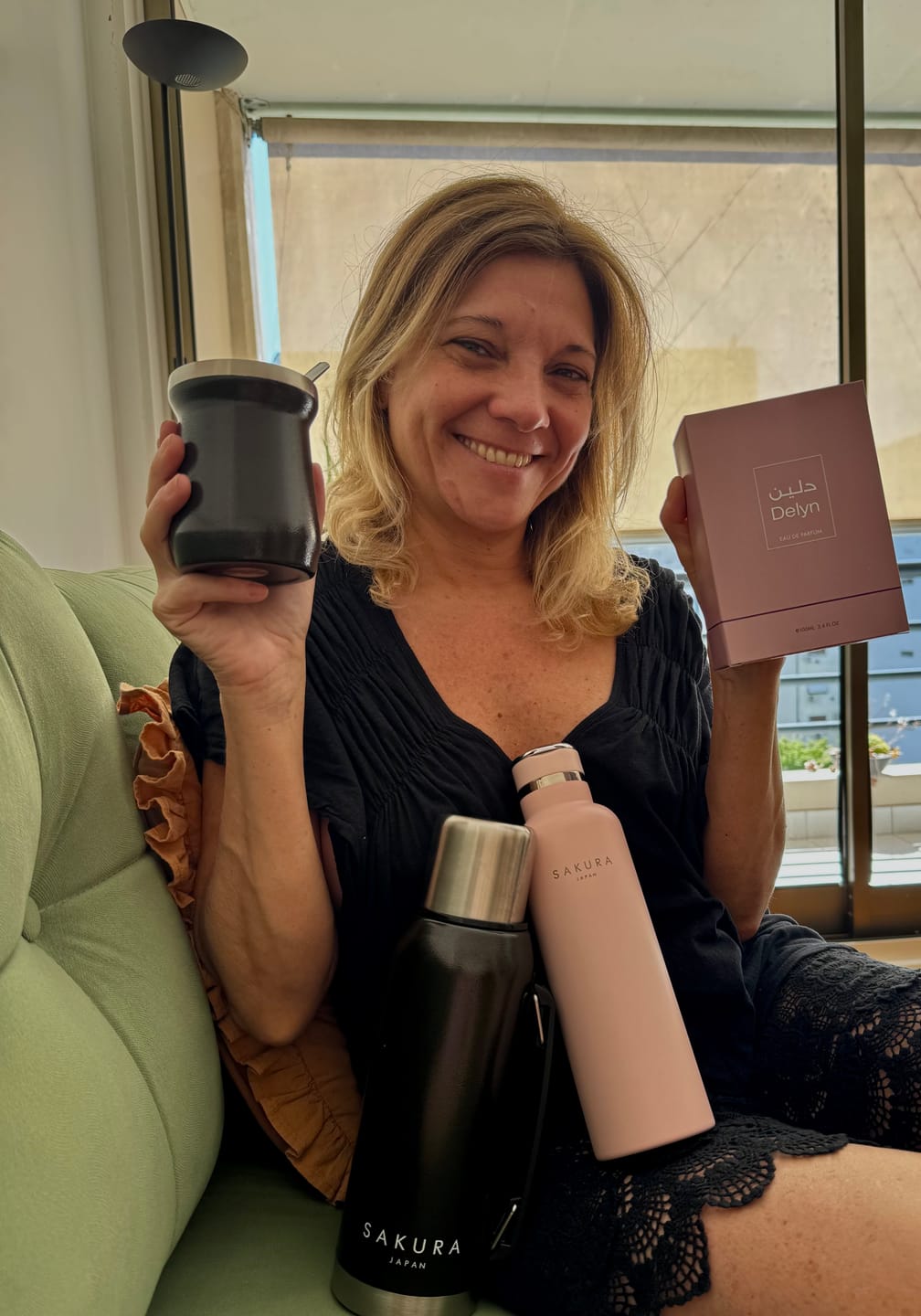 Customer photo review of Termo Sakura Clásico 1L De Acero Inoxidable Verde