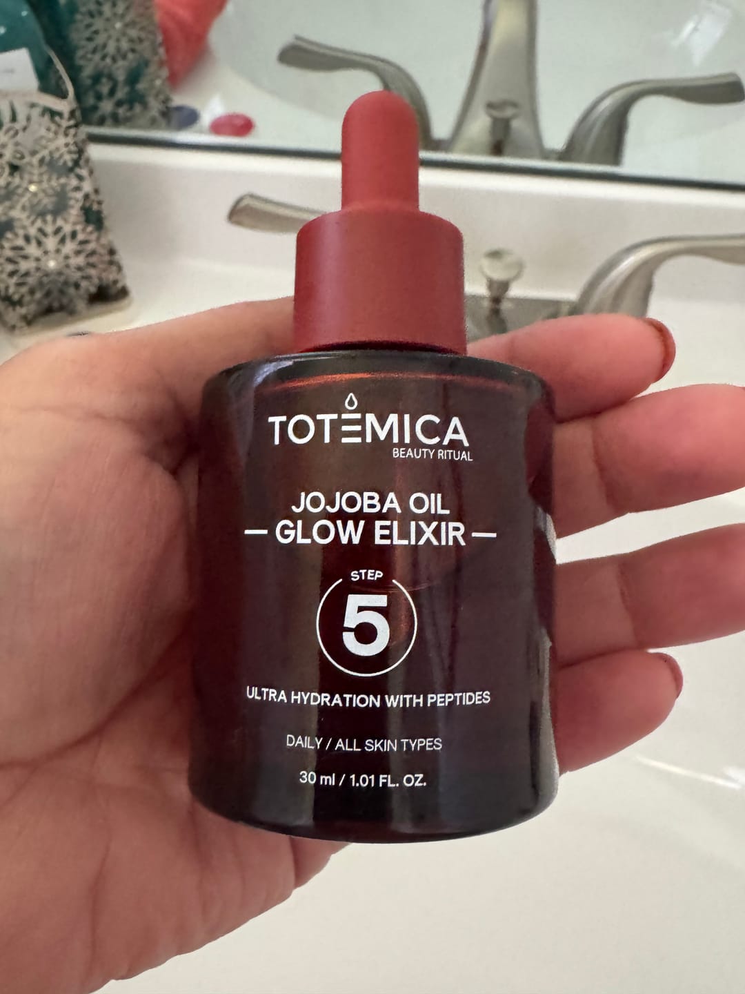 Customer photo review of Jojoba Oil Glow Elixir