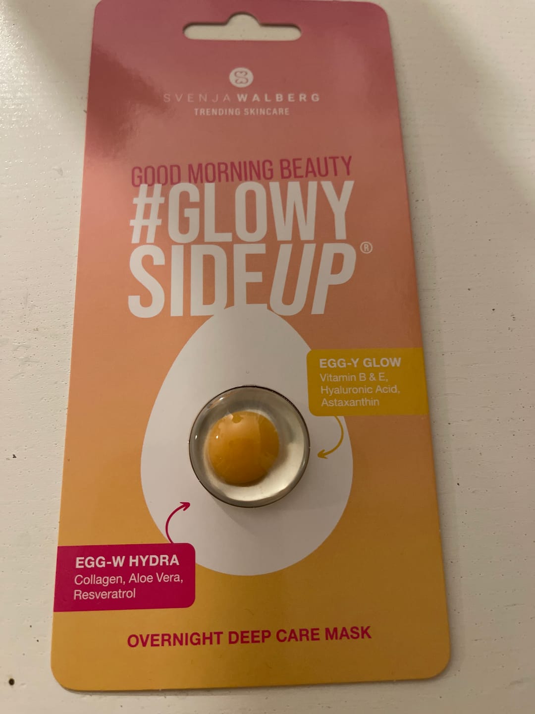 Customer photo review of 3er Pack GLOWYSIDEUP® Overnight Leave-On Maske