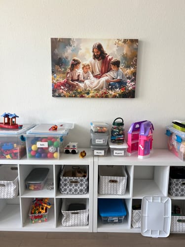 Customer photo review of Jesus With Children Faith Wall Art II